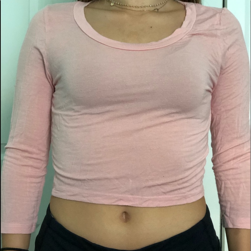 Pink cropped long sleeve